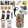 Förpackar Tactical Survival First Aid Kit Molle Outdoor Gear Emergency Sats Trauma Bag Camping Hunting Disaster Adventures Survival Kit