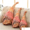 Peluş Yastık Yastıklar P Yenilik Yiyecek Jambon Oyuncak Yastığı Komik Hediye Yumuşak Doldurma 3D Baskı Drumstick Çocuk Erkek Kız 50-70 CM WJ27 DH3XG