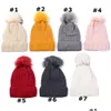 Party Hats Knitted Hat Pom Fur Ball Beanies Adt Women Winter Warm Wool Knitting Outdoor Keep Beanie Caps L6 Drop Delivery Home Garde Dhavq