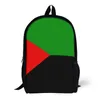 Backpack Martinique en vert rouge et noir 1 entreprise confortable Infanterie Pack d'infanterie 17 pouces Nouveauté de voyage vintage