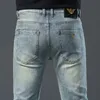 Мужские джинсы дизайнер Guangzhou Xintang High End European Corean Fit Mall Foge Fashion Brand AJ Youth Pants 9k1o