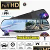 Car Dvr Car Dvrs Dvr Rearview Mirror 1080P Dual Lens Driving Video Recorder Dash Camera 4.3/2.8Inch Electronics Accessories Drop Deliv Dho02