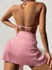 Frauen Badebekleidung sexy Verband Bikini 2024 Frauen Drei Stücke Badeanzug Rock Brasilianische weibliche Strandbekleidung Tanga Badeanzug Mini Biquini