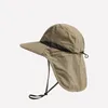 Bérets H117 Sunshade Hat Summer Souhtable Bucket Hats Neck Protector Outdoor Drying Drying Sun UV Protection Suncreen Cap