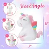 Athoinsu Rainbow Unicorn fyllda leksaker Animal Soft Music Plush Doll Colorful Gift for Girls Birthday Led Decoration 240407