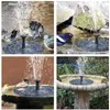 Dekoracje ogrodowe 13/16/18 cm Solar Fountain Pomp Pump Rosnące Rośliny Wodak Kolony panel Bird Bath Basen na zewnątrz
