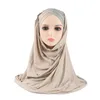 Ethnic Clothing Muslim Women's Headscarf High Quality Brushed Long Scarf Sequin Pleated Hijab Malay Comfortable Hat