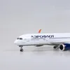 Avec roues et lumières Aeroflot Airbus A350 Simulation Civil Aviation Aircraft Modèle Afficher la collection de cadeaux 240408