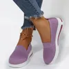 Lässige Schuhe Frauen Sneaker 2024 Slip auf Plattform Einheitliche Farbe für Plus Size Mesh Tennis Weibliche Damen vulkanisieren