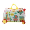 Carry-Ons Cartoon Kids Luggage Can sit or ridden Children Travel Bag Trolley Suitcase on spinner wheel Cute kids Gift Rolling Luggage