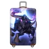 Aksesuar esneklik bagaj koruyucu kapak seyahat aksesuarları 1832 inç valizler seyahat gadgets 3D baskılı hayvan bagaj kasası kapağı