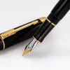 Ручки Jinhao 100 Century Mini Feathers Cliather Fountain Pend Высококачественная черная смола F0,5 мм Goldplated Nib Office School Написание чернила ручка