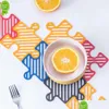 Mats Pads Hollow Puzzle Shaped Meal Pad Sile Pot Insation Easy Cleaning Non-Slip Tea Cup Desktop Decoration Tableware Drop Deliver Dht5H