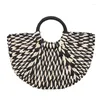 Drawstring Fashion Rattan Women Handbags Designer Summer Beach Straw Bags Colorful Wicker Woven Large Totes Lady Travel Big Purses Bali Bag