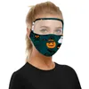 Cycling Caps Halloween Cosplay Style Washable Reusable Face Mask With Detachable Eye Shield Dust-proof Smog-washable