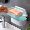 Bulaşıklar Taşınabilir Beyaz Sabun Tutucu Ev için Banyo Depolama Sabun Bulaşık Su geçirmez Banyo Ürünleri Ev için Yüksek Kapasite Gadgets