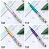 Metal Rainbow Student Hurtowe pióro Kryształ Pisanie Ballpoint Diamond Pens