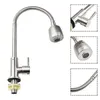 Kitchen Faucets 304 Stainless Steel Kitchen-Faucet Single Hole Pull-Out Spout Sink Mixer Tap Multifunctional Outlet Mode Cold Water