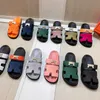 Two Uncle Slippers Free Shipping With Shoebox Summer New Metal Buckle Velcro Fashion Open-toe One Line Beach Couple Plus Size Sandals