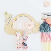 Decoratieve beeldjes houten zwaanwand ornament kinderen baby haar clips houder houder organisator sieraden opslag van Noordse stijl kinderdagverblijf decor pografie pography