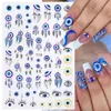 s 3D adesivos de unhas Snake Moon Star Sliders Sliders para Nails Design Witch Summer Summer Purple Decors Decalques de chama Manicure 240418