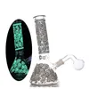 Günstigste Shisa Glass Becher Bong 14mm weibliche Dab Öl Rigs Bubbler trockener Kraut Zigarettenwasserrohre mit Tabakschale und Glasölbrennerrohr