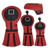 Golf Club #1 #3 #5 Wood Headcovers Driver Fairway Woods Cover Pu Leather Head Covers Set Protector Red 240415