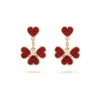 Top grade designer Vancefe Earrings Classic Double Flower Mother Shell Earrings Versatile Simple Earrings for Women high quality