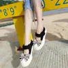 Scarpe casual bling strass con fiocco tela nera da donna sneaker spessa fondo mary janes 2024 primavera da donna tennis