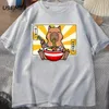 Capybara Cotton Tshirts Vêtements pour hommes décontractés surdimension