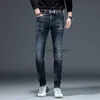 Mens Jeans Designer High End Jeans Män rakt fit Autumn och Winter New White Blue Casual Long Pants Man Style DD653H