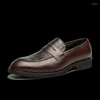 Dress Shoes 2024 Men's Genuine Leather Microfiber Leathe 38-44 Soft Anti-slip Rubber Loafers Man Casual Wedding