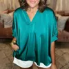 Chemises actives à manches longues à manches longues en mousseline de mousseline V Femelles Blouse Blusas Mujer Moda 2024