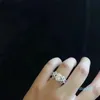 Pierścień desinger prosty projekt sensa szterling szeroka wersja szkielet srebrny pierścień panie luksusowe diamentowe pierścionki