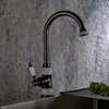 Bathroom Sink Faucets Vidric Oil Rubbed ORB Brass Jade Kitchen Faucet Antique Basin Water Taps Deck Mounted Torneira