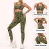 Ensembles actifs Camouflage Yoga Camouflage Beautifier Sports Bre Bra High Elasticity Hip Louting Fitness Pantal