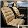 Car Seat Covers Ers 5 Colors P Winter Warm Cushion Soft Non-Slip Pad Thick Veet Er Motive Interior Accessory Drop Deliver Delivery Aut Otjpm