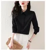 Damesblouses streetwear vrouwen werken top y2k lange mouw casual Koreaanse stijl knoop elegante shirts voor dames roze kantoorwerkkleding