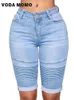 Damesjeans skinny voor vrouwen hoge taille stretch denim broek Mom knie lengte potloodbroek casual comfort oversized