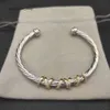 David Yurma Halskette Dy Designer Cable Fashion für Frauen Männer Gold Sier Perlen Kopfkreuz Bangle Dy Mann Weihnachten 791 290