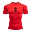 Anime Mens Compression Shirt Fitness Sport Running Tight Gym TShirts Athletic Workout Quick Dry Tops Tee Summer 240419