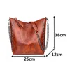 Sac vintage femmes rivet épaule grande capacité patchwork seau femelle crossbodybag handbag de qualité cuir shopper sacs