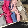 Giyim Setleri Kızların Yaz İki Parçalı Bebek Kısa Kollu Drawstring Koreli Versiyon Yumuşak Ağdalı Çan-Döküm Seti