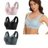 Bras 3pc Women'S Large Strapless Lace Tank Top Underwear Thin Side Fold Breast Gather Adjustable Bra