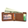 Wallets Rfid Card Protection Mens Wallet Leather Genuine Retro Bifold Dollar Clips Designer Wallets Famous Brand Male Wallet Money Bags