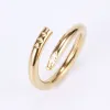 Luxury jewelry nail ring designer ring fashion unisex cuff ring ladies ring designer gold ring jewelry Valentine s Day gift