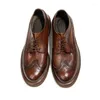 Kleiderschuhe Italienisch Retro weiche Leder Herren Brogues Business Luxus handgefertigt echte Mann Hochzeit formell für Männer