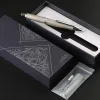 Stylos New Majohn A1 AK1 Press Fountain Pen Fish Scale Fish Scale Modèle EF 0,4 mm Métal Écriture Encre stylos SCHOOL FRAIL