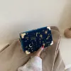 Sacs Fashion Printing Starry Sky Box Sac Femmes Design Metal Chain Messenger Sacs Médies Fresh Sacs Fresh Sac Chic Crossbody Sac