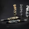 Pens Jinhao Snake vintage fontanna Pen Srebrna 3D Wzór tekstury ulga Rzeźba Szlachetna Kolekcja Prezent